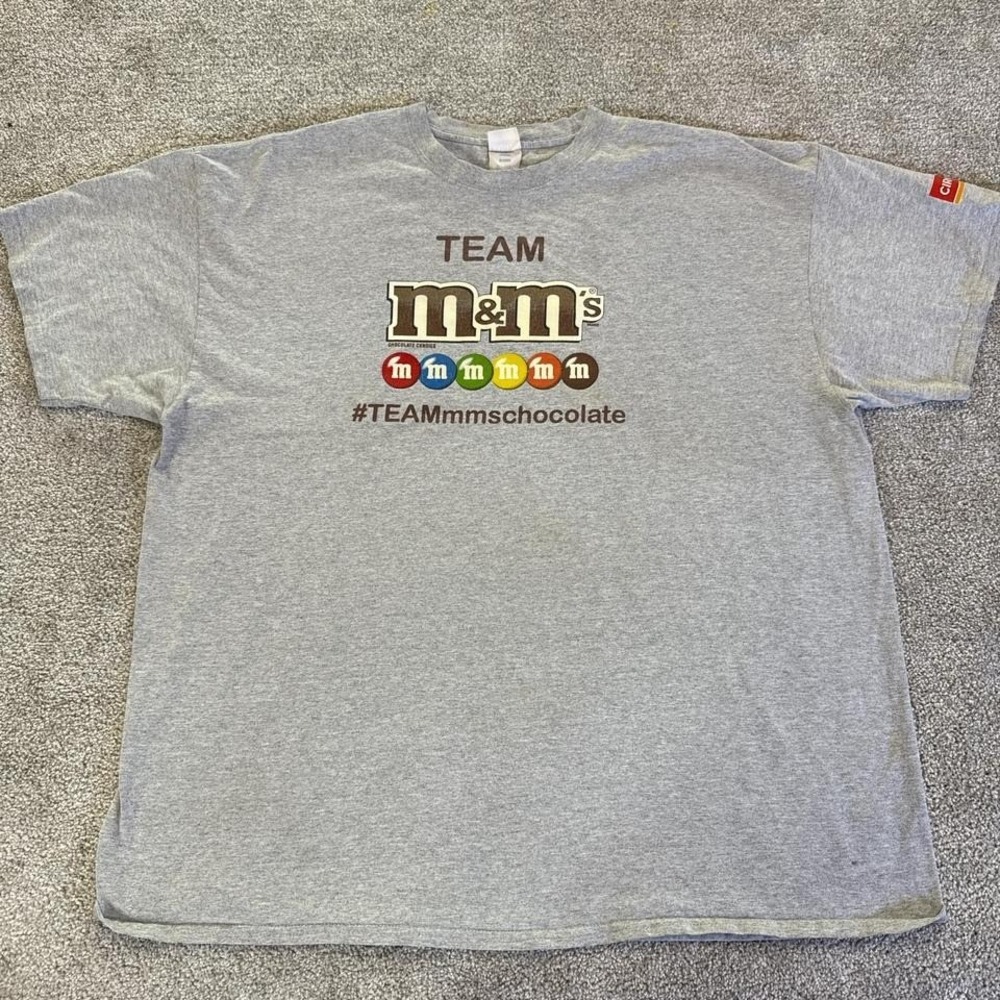 M&M's T-Shirt 2X TeamMMSChocolate Brown Candy Graphic Tee Mars Promo Shirt
